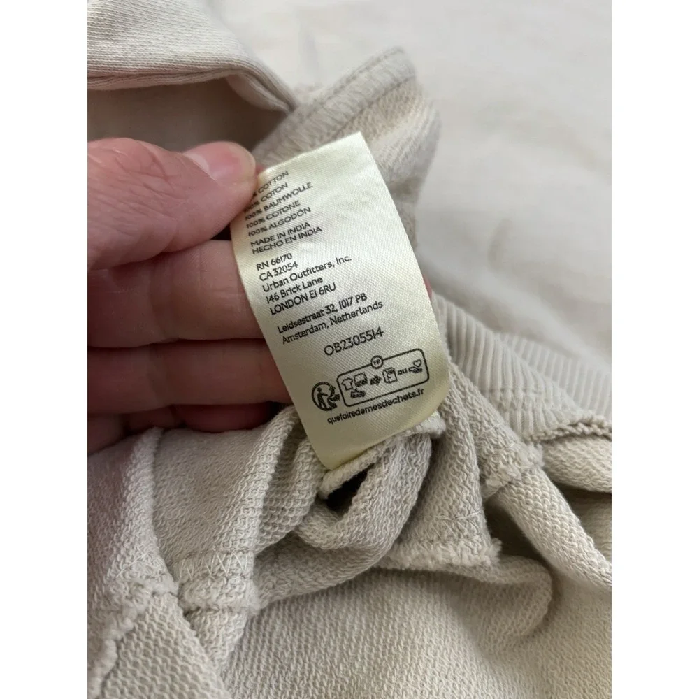 Anthropologie Pilcro Sweatshirt Long Sleeve Oversized Beige Crème XL NWT Boho - Picture 9 of 9